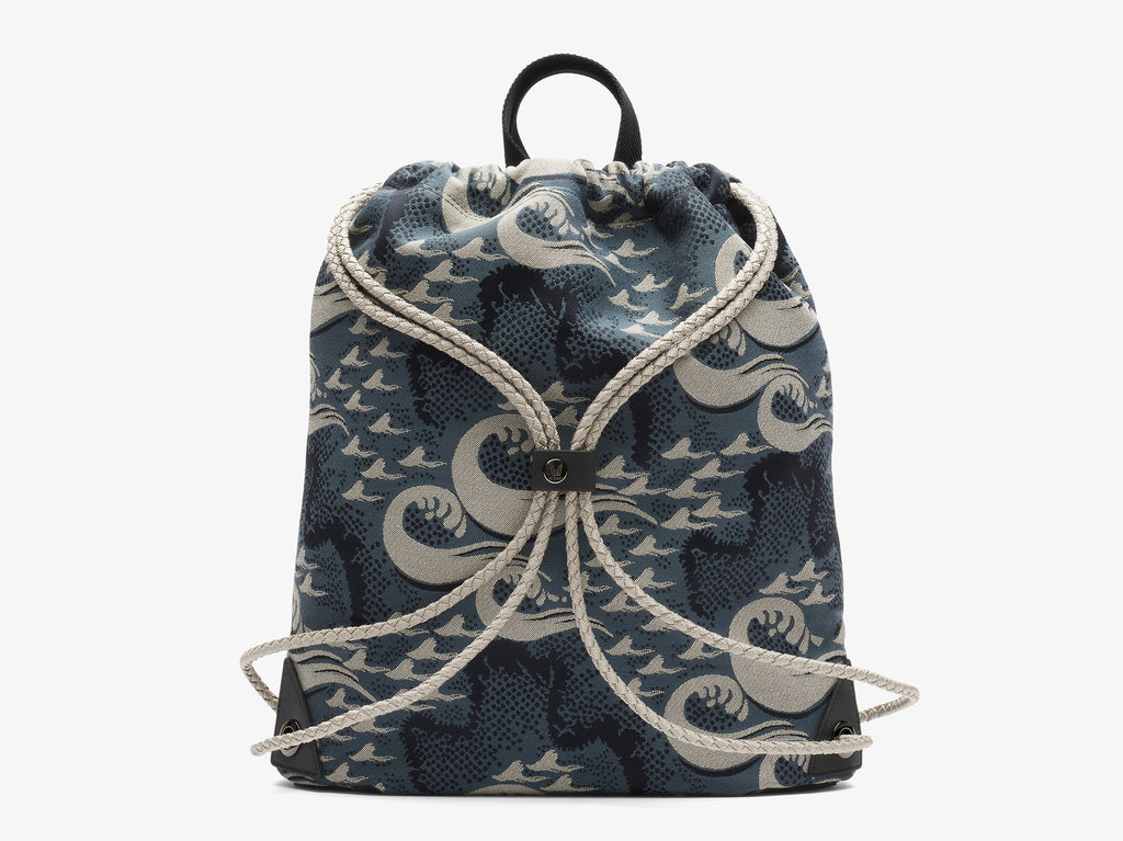 M/S Drawstring - Ocean Jacquard/Black